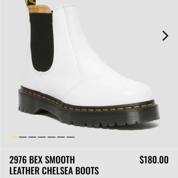Doc Marten Chelsea boot in white - Picture 3 of 4